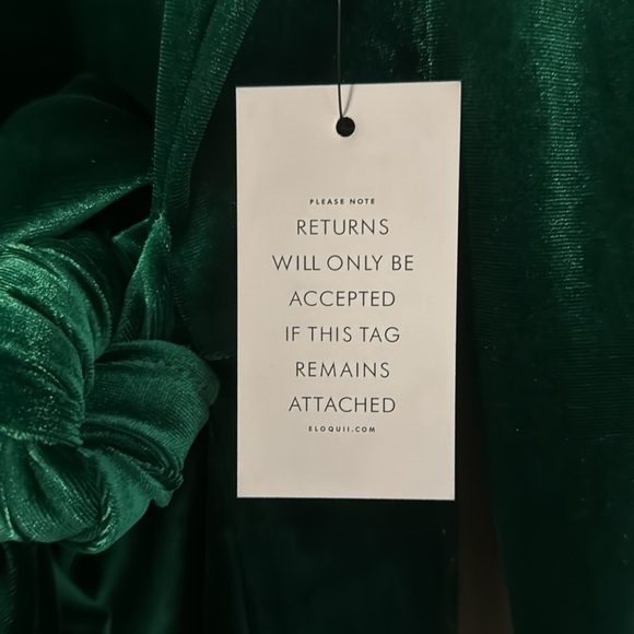 Velvet Dark Green Mock Wrap Dress NWOT - Picture 8 of 9